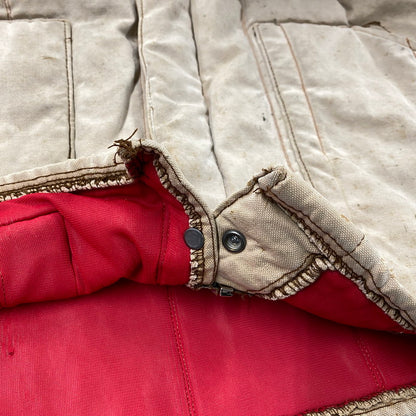 【現状渡し品】【メンズ】 ATOMIC GARAGE アトミックガレージ TALON ZIP CORDUROY COLLAR DUCK COVERALL JACKET タロンジップ コーデュロイ カラー ダック カバーオール ジャケット アウター 146-260312-kh-11-izu サイズ：L カラー：ベージュ 万代Net店