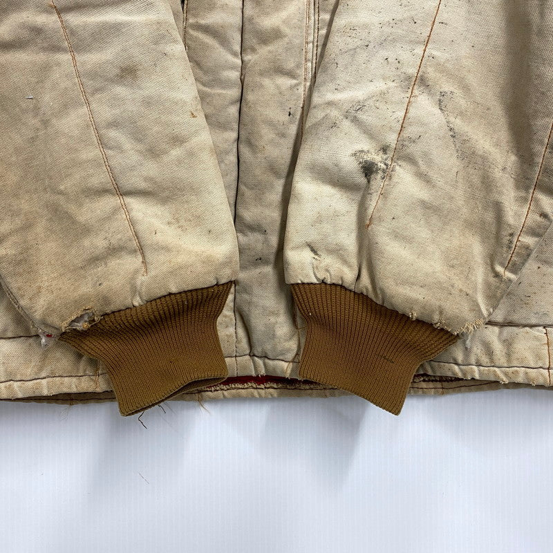 【現状渡し品】【メンズ】 ATOMIC GARAGE アトミックガレージ TALON ZIP CORDUROY COLLAR DUCK COVERALL JACKET タロンジップ コーデュロイ カラー ダック カバーオール ジャケット アウター 146-260312-kh-11-izu サイズ：L カラー：ベージュ 万代Net店