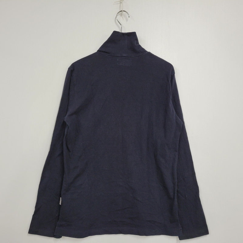 【中古品】【メンズ】 MOCK NECK L/S TEE モックネック ロングスリーブ Tシャツ 長袖 トップス 140-260218-as-07-izu サイズ：3 カラー：ネイビー 万代Net店