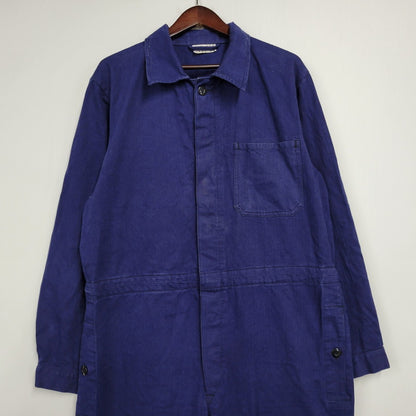 【中古品】【メンズ】 GERMAN ARMY ジャーマン アーミー 8415-12-121-5180 推定80S WAHLER HERRINGBONE ALL IN ONE ワーラー ヘリンボーン オールインワン ボトムス 157-260305-yn-03-izu サイズ：50 カラー：ブルー 万代Net店