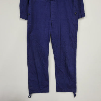 【中古品】【メンズ】 GERMAN ARMY ジャーマン アーミー 8415-12-121-5180 推定80S WAHLER HERRINGBONE ALL IN ONE ワーラー ヘリンボーン オールインワン ボトムス 157-260305-yn-03-izu サイズ：50 カラー：ブルー 万代Net店