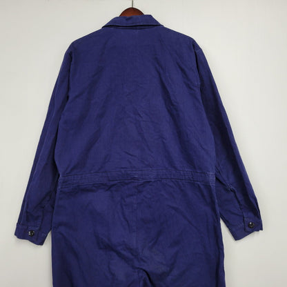 【中古品】【メンズ】 GERMAN ARMY ジャーマン アーミー 8415-12-121-5180 推定80S WAHLER HERRINGBONE ALL IN ONE ワーラー ヘリンボーン オールインワン ボトムス 157-260305-yn-03-izu サイズ：50 カラー：ブルー 万代Net店