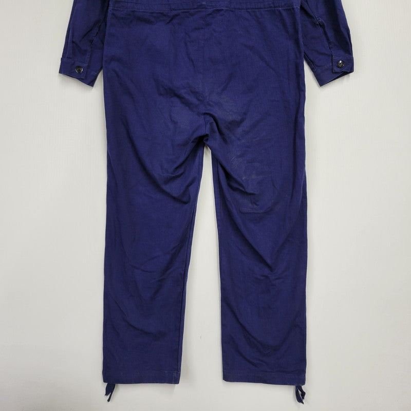 【中古品】【メンズ】 GERMAN ARMY ジャーマン アーミー 8415-12-121-5180 推定80S WAHLER HERRINGBONE ALL IN ONE ワーラー ヘリンボーン オールインワン ボトムス 157-260305-yn-03-izu サイズ：50 カラー：ブルー 万代Net店