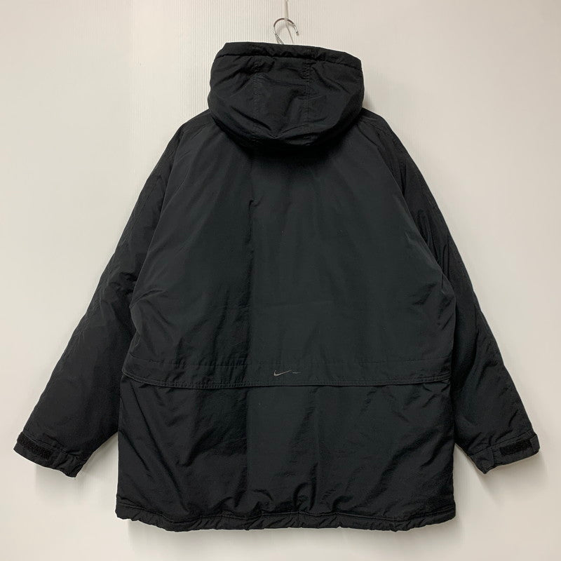 【現状渡し品】【メンズ】 OLD NIKE オールド ナイキ 白タグ HOODED DOWN JACKET フーデッド ダウンジャケット アウター 146-260303-kh-12-izu サイズ：XL カラー：ブラック 万代Net店
