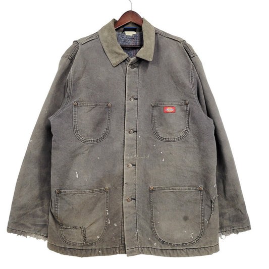 【現状渡し品】【メンズ】 3439BK BLANKET LINER DUCK COVER ALL JACKET ブランケット ライナー ダック カバーオール ジャケット アウター 146-260311-ya-02-izu サイズ：XL カラー：グレー系 万代Net店