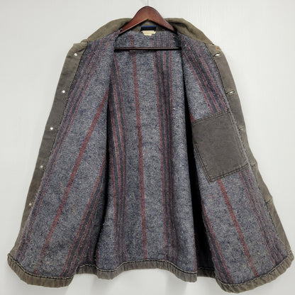 【現状渡し品】【メンズ】 3439BK BLANKET LINER DUCK COVER ALL JACKET ブランケット ライナー ダック カバーオール ジャケット アウター 146-260311-ya-02-izu サイズ：XL カラー：グレー系 万代Net店