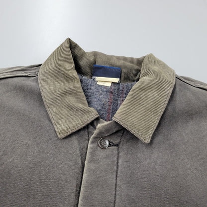 【現状渡し品】【メンズ】 3439BK BLANKET LINER DUCK COVER ALL JACKET ブランケット ライナー ダック カバーオール ジャケット アウター 146-260311-ya-02-izu サイズ：XL カラー：グレー系 万代Net店
