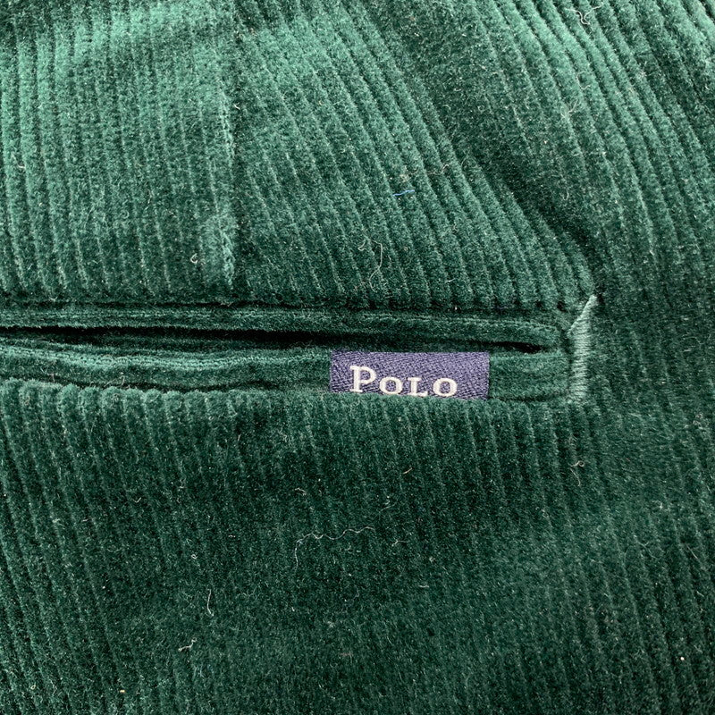 【中古品】【メンズ】 SLIM FIT POLO BEAR CORDUROY PANTS スリム フィット ポロベア コーデュロイ パンツ 158-260303-kh-17-izu サイズ：34×32 カラー：グリーン 万代Net店