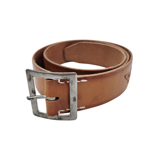 【中古品】【メンズ】 TROPHY CLOTHING トロフィークロージング INDUSTRIAL IRON BUCKLE LEATHER BELT インダストリアル アイアン バックル レザー ベルト 205-260217-yn-09-izu サイズ：36 カラー：キャメル 万代Net店