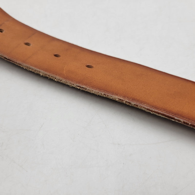 【中古品】【メンズ】 TROPHY CLOTHING トロフィークロージング INDUSTRIAL IRON BUCKLE LEATHER BELT インダストリアル アイアン バックル レザー ベルト 205-260217-yn-09-izu サイズ：36 カラー：キャメル 万代Net店