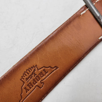 【中古品】【メンズ】 TROPHY CLOTHING トロフィークロージング INDUSTRIAL IRON BUCKLE LEATHER BELT インダストリアル アイアン バックル レザー ベルト 205-260217-yn-09-izu サイズ：36 カラー：キャメル 万代Net店
