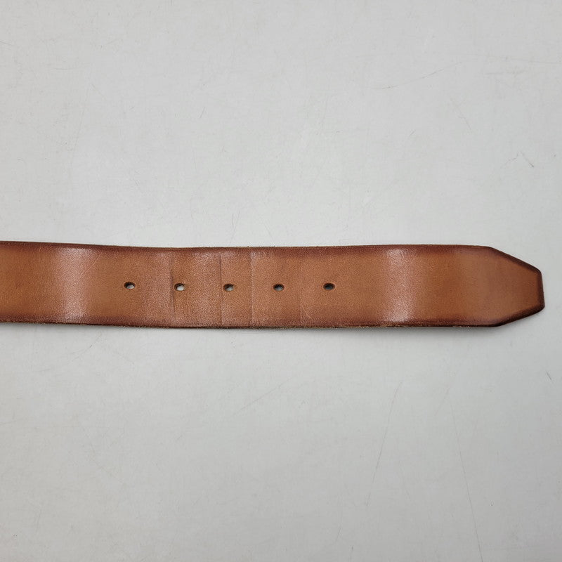 【中古品】【メンズ】 TROPHY CLOTHING トロフィークロージング INDUSTRIAL IRON BUCKLE LEATHER BELT インダストリアル アイアン バックル レザー ベルト 205-260217-yn-09-izu サイズ：36 カラー：キャメル 万代Net店
