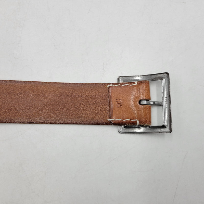 【中古品】【メンズ】 TROPHY CLOTHING トロフィークロージング INDUSTRIAL IRON BUCKLE LEATHER BELT インダストリアル アイアン バックル レザー ベルト 205-260217-yn-09-izu サイズ：36 カラー：キャメル 万代Net店