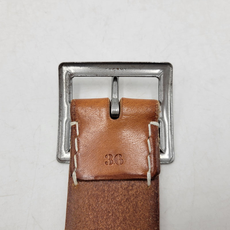 【中古品】【メンズ】 TROPHY CLOTHING トロフィークロージング INDUSTRIAL IRON BUCKLE LEATHER BELT インダストリアル アイアン バックル レザー ベルト 205-260217-yn-09-izu サイズ：36 カラー：キャメル 万代Net店