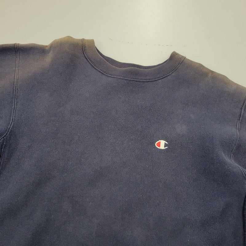 【現状渡し品】【メンズ】 トリコタグ後期 80S REVERSE WEAVE SWEATSHIRT リバース ウィーブ スウェットシャツ トップス 長袖 146-260217-cs-17-izu サイズ：L 14-16 カラー：ネイビー 万代Net店