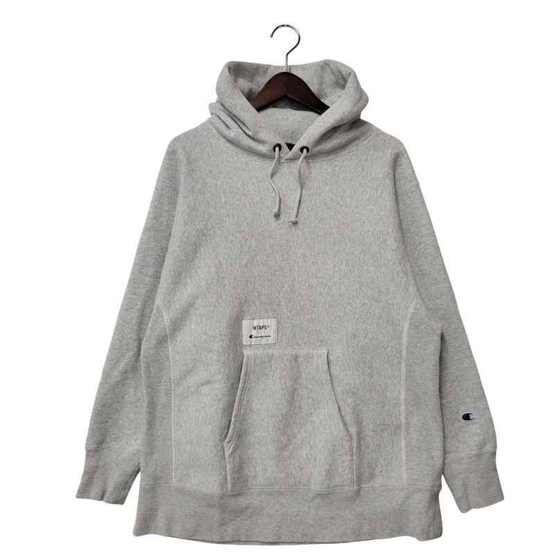 【中古品】【メンズ】 × CHAMPION チャンピオン C8-T109 REVERSE WEAVE ACADEMY HOODIE リバース ウィーブ アカデミー フーディー パーカー トップス 142-260221-kh-09-izu サイズ：M カラー：グレー 万代Net店