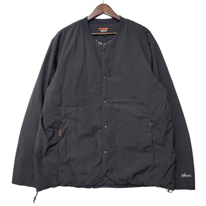【中古品】【メンズ】 NANGA ナンガ NO COLLAR SOFT DOWN CARDIGAN ノーカラー ソフト ダウン カーディガン アウター 144-260217-cs-19-izu サイズ：L カラー：ブラック 万代Net店