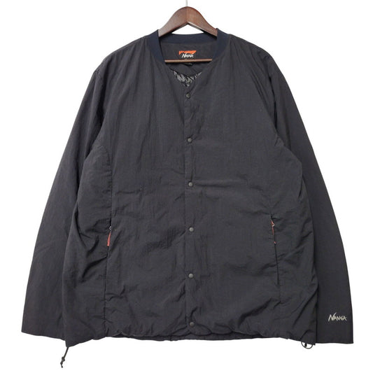 【中古品】【メンズ】 NANGA ナンガ NO COLLAR SOFT DOWN CARDIGAN ノーカラー ソフト ダウン カーディガン アウター 144-260217-cs-19-izu サイズ：L カラー：ブラック 万代Net店
