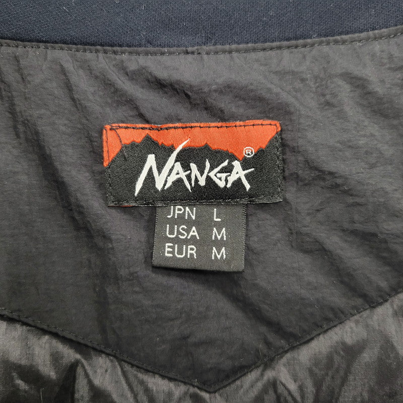 【中古品】【メンズ】 NANGA ナンガ NO COLLAR SOFT DOWN CARDIGAN ノーカラー ソフト ダウン カーディガン アウター 144-260217-cs-19-izu サイズ：L カラー：ブラック 万代Net店