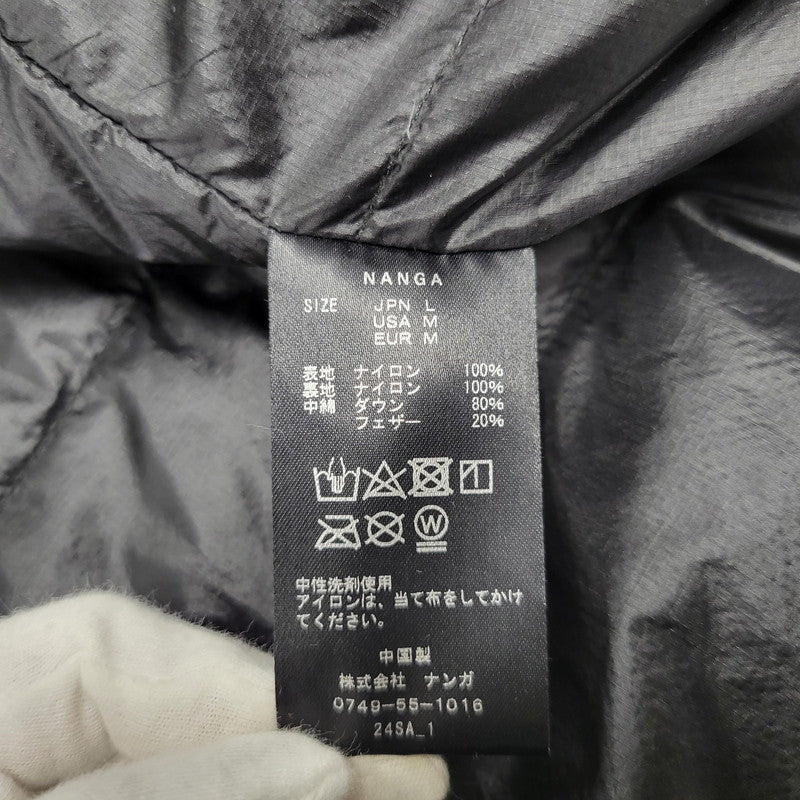 【中古品】【メンズ】 NANGA ナンガ NO COLLAR SOFT DOWN CARDIGAN ノーカラー ソフト ダウン カーディガン アウター 144-260217-cs-19-izu サイズ：L カラー：ブラック 万代Net店