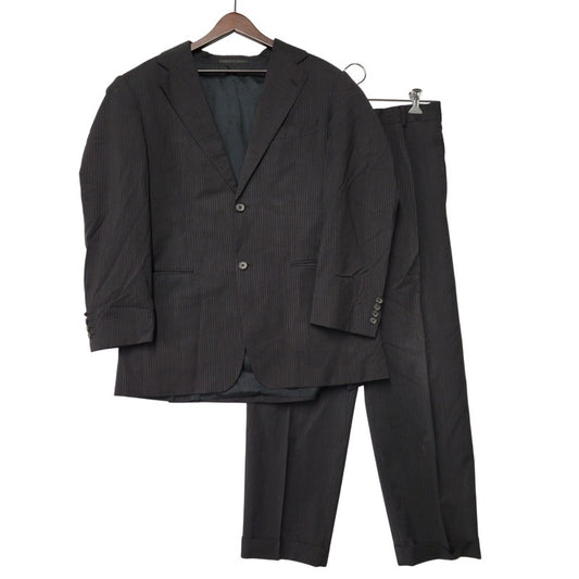 【現状渡し品】【メンズ】 HUGO BOSS ヒューゴボス TIZIAN LUCCA STRIPE SUIT SET UP 22-0602 ティツィアン ルッカ ストライプスーツ セットアップ 141-260220-as-16-izu サイズ：48 カラー：ブラック系 万代Net店