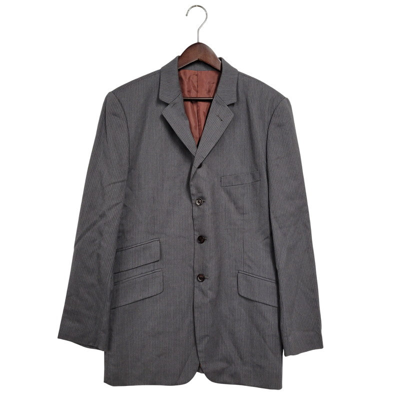 【中古品】【メンズ】 JEAN PAUL GAULTIER CLASSIQUE ジャンポールゴルチエ クラシック 日本製 WOOL STRIPE 4B TAILORED JACKET テーラードジャケット アウター 141-260219-yn-10-izu サイズ：48 カラー：グレー 万代Net店