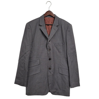 【中古品】【メンズ】 JEAN PAUL GAULTIER CLASSIQUE ジャンポールゴルチエ クラシック 日本製 WOOL STRIPE 4B TAILORED JACKET テーラードジャケット アウター 141-260219-yn-10-izu サイズ：48 カラー：グレー 万代Net店