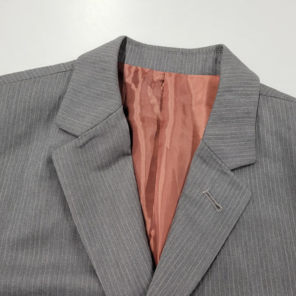 【中古品】【メンズ】 JEAN PAUL GAULTIER CLASSIQUE ジャンポールゴルチエ クラシック 日本製 WOOL STRIPE 4B TAILORED JACKET テーラードジャケット アウター 141-260219-yn-10-izu サイズ：48 カラー：グレー 万代Net店