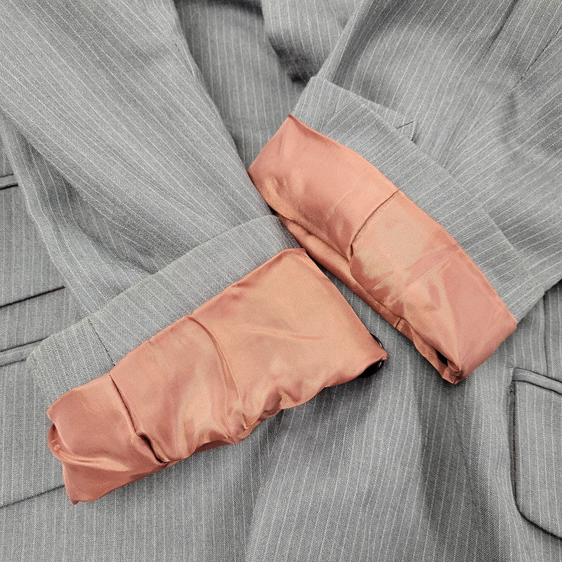 【中古品】【メンズ】 JEAN PAUL GAULTIER CLASSIQUE ジャンポールゴルチエ クラシック 日本製 WOOL STRIPE 4B TAILORED JACKET テーラードジャケット アウター 141-260219-yn-10-izu サイズ：48 カラー：グレー 万代Net店