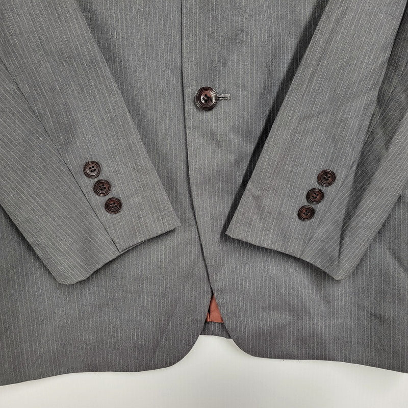 【中古品】【メンズ】 JEAN PAUL GAULTIER CLASSIQUE ジャンポールゴルチエ クラシック 日本製 WOOL STRIPE 4B TAILORED JACKET テーラードジャケット アウター 141-260219-yn-10-izu サイズ：48 カラー：グレー 万代Net店