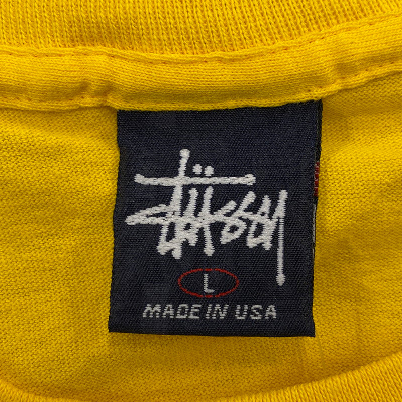 【中古美品】【メンズ】 OLD STUSSY オールド ステューシー 90’S 紺タグ USA製 GRAFFITI ART LOGO SS TEE グラフィティ アート ロゴ ショートスリーブ ティー トップス 半袖 142-260219-cs-05-izu サイズ：L カラー：イエロー 万代Net店