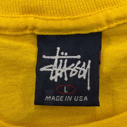 【中古美品】【メンズ】 OLD STUSSY オールド ステューシー 90’S 紺タグ USA製 GRAFFITI ART LOGO SS TEE グラフィティ アート ロゴ ショートスリーブ ティー トップス 半袖 142-260219-cs-05-izu サイズ：L カラー：イエロー 万代Net店