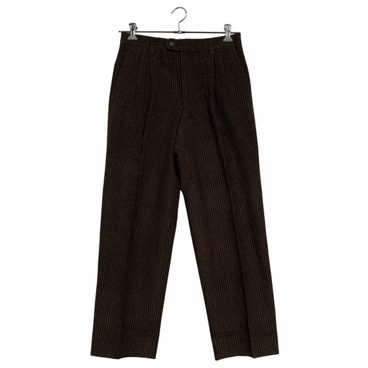 【現状渡し品】【メンズ】 DUNHILL SPORT ダンヒルスポーツ 2TUCK WOOL CORDUROY PANTS 8371 2タック ウール コーデュロイ パンツ ボトムス 152-260220-as-24-izu サイズ：79 カラー：ブラウン 万代Net店