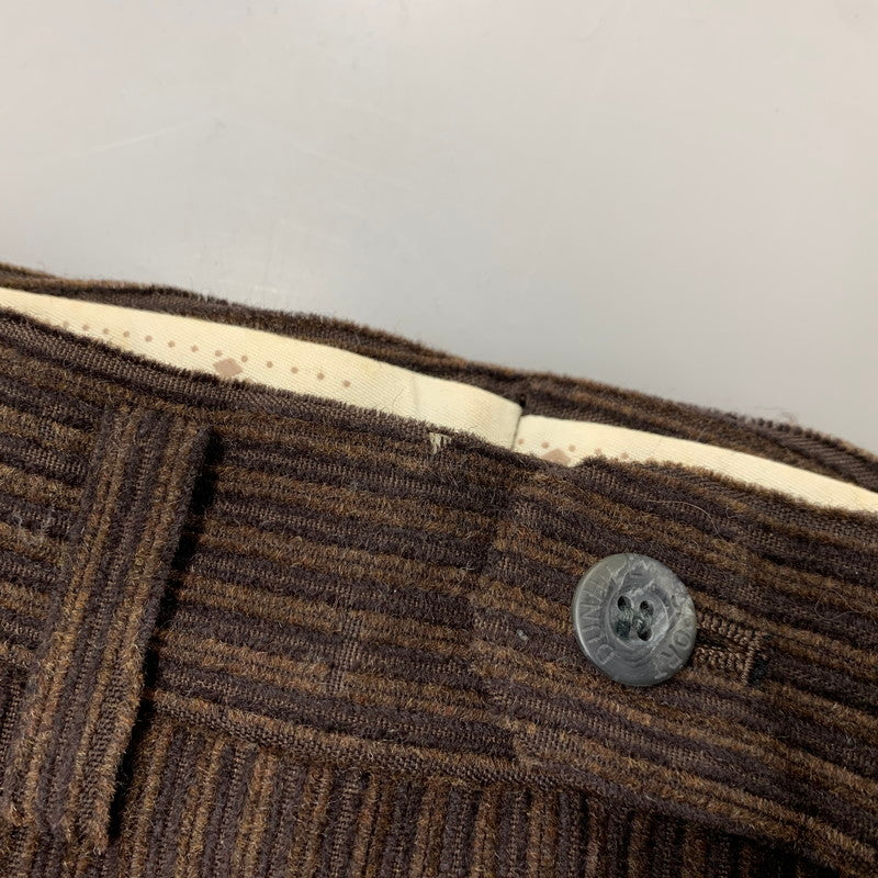 【現状渡し品】【メンズ】 DUNHILL SPORT ダンヒルスポーツ 2TUCK WOOL CORDUROY PANTS 8371 2タック ウール コーデュロイ パンツ ボトムス 152-260220-as-24-izu サイズ：79 カラー：ブラウン 万代Net店
