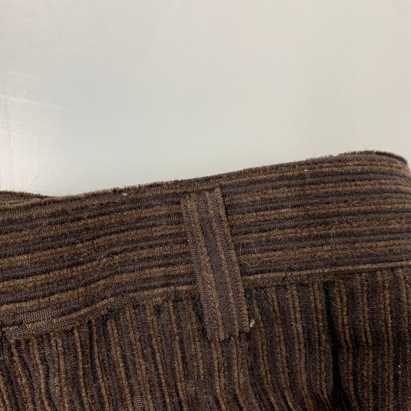 【現状渡し品】【メンズ】 DUNHILL SPORT ダンヒルスポーツ 2TUCK WOOL CORDUROY PANTS 8371 2タック ウール コーデュロイ パンツ ボトムス 152-260220-as-24-izu サイズ：79 カラー：ブラウン 万代Net店