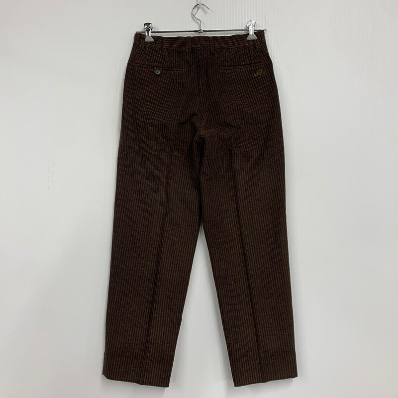 【現状渡し品】【メンズ】 DUNHILL SPORT ダンヒルスポーツ 2TUCK WOOL CORDUROY PANTS 8371 2タック ウール コーデュロイ パンツ ボトムス 152-260220-as-24-izu サイズ：79 カラー：ブラウン 万代Net店