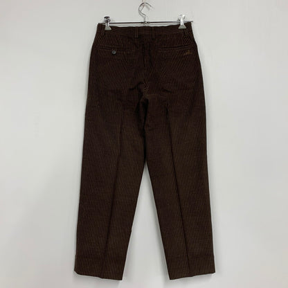 【現状渡し品】【メンズ】 DUNHILL SPORT ダンヒルスポーツ 2TUCK WOOL CORDUROY PANTS 8371 2タック ウール コーデュロイ パンツ ボトムス 152-260220-as-24-izu サイズ：79 カラー：ブラウン 万代Net店