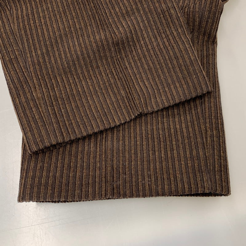 【現状渡し品】【メンズ】 DUNHILL SPORT ダンヒルスポーツ 2TUCK WOOL CORDUROY PANTS 8371 2タック ウール コーデュロイ パンツ ボトムス 152-260220-as-24-izu サイズ：79 カラー：ブラウン 万代Net店