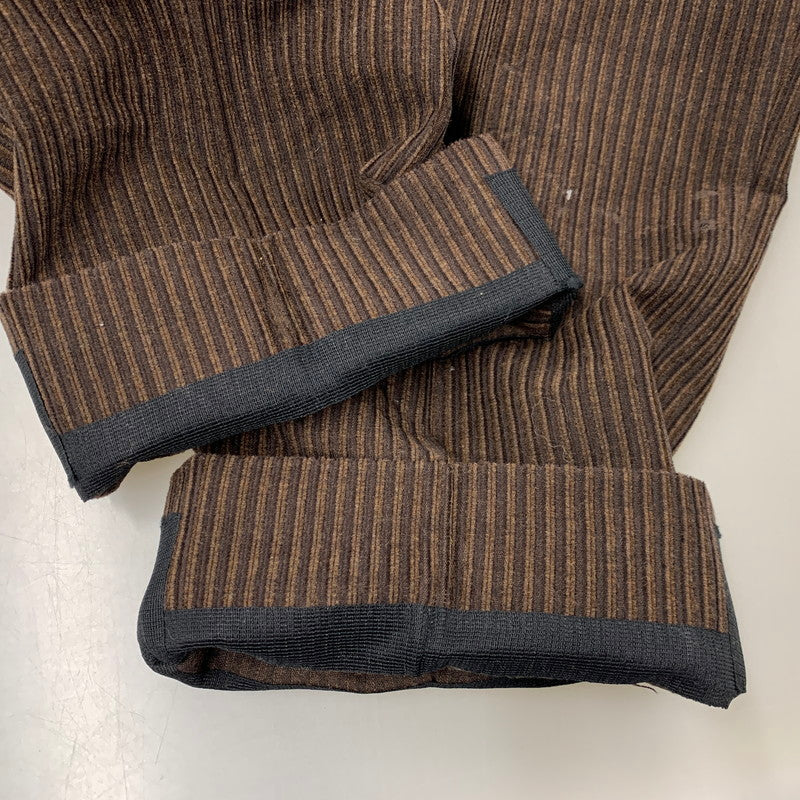 【現状渡し品】【メンズ】 DUNHILL SPORT ダンヒルスポーツ 2TUCK WOOL CORDUROY PANTS 8371 2タック ウール コーデュロイ パンツ ボトムス 152-260220-as-24-izu サイズ：79 カラー：ブラウン 万代Net店