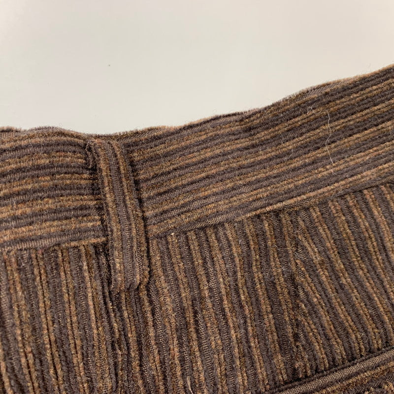 【現状渡し品】【メンズ】 DUNHILL SPORT ダンヒルスポーツ 2TUCK WOOL CORDUROY PANTS 8371 2タック ウール コーデュロイ パンツ ボトムス 152-260220-as-24-izu サイズ：79 カラー：ブラウン 万代Net店