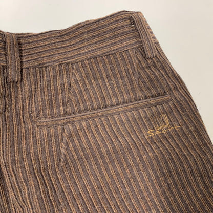 【現状渡し品】【メンズ】 DUNHILL SPORT ダンヒルスポーツ 2TUCK WOOL CORDUROY PANTS 8371 2タック ウール コーデュロイ パンツ ボトムス 152-260220-as-24-izu サイズ：79 カラー：ブラウン 万代Net店