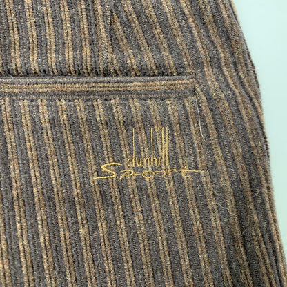 【現状渡し品】【メンズ】 DUNHILL SPORT ダンヒルスポーツ 2TUCK WOOL CORDUROY PANTS 8371 2タック ウール コーデュロイ パンツ ボトムス 152-260220-as-24-izu サイズ：79 カラー：ブラウン 万代Net店