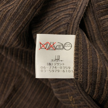 【現状渡し品】【メンズ】 DUNHILL SPORT ダンヒルスポーツ 2TUCK WOOL CORDUROY PANTS 8371 2タック ウール コーデュロイ パンツ ボトムス 152-260220-as-24-izu サイズ：79 カラー：ブラウン 万代Net店