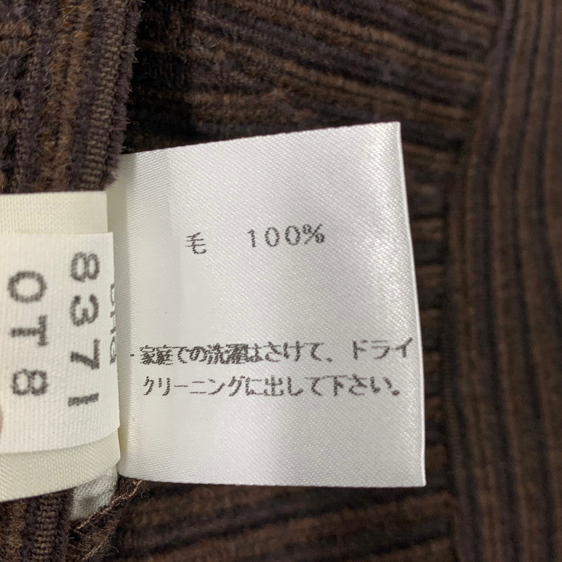 【現状渡し品】【メンズ】 DUNHILL SPORT ダンヒルスポーツ 2TUCK WOOL CORDUROY PANTS 8371 2タック ウール コーデュロイ パンツ ボトムス 152-260220-as-24-izu サイズ：79 カラー：ブラウン 万代Net店