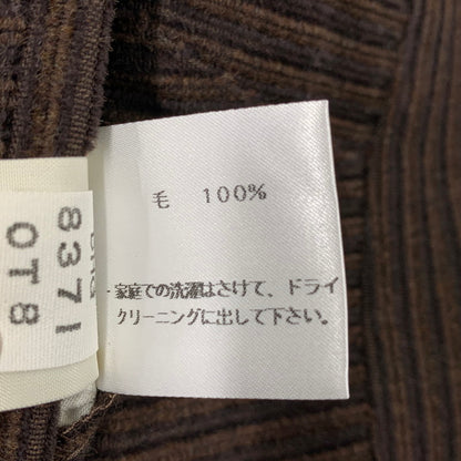 【現状渡し品】【メンズ】 DUNHILL SPORT ダンヒルスポーツ 2TUCK WOOL CORDUROY PANTS 8371 2タック ウール コーデュロイ パンツ ボトムス 152-260220-as-24-izu サイズ：79 カラー：ブラウン 万代Net店