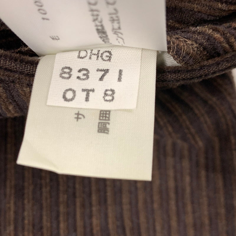 【現状渡し品】【メンズ】 DUNHILL SPORT ダンヒルスポーツ 2TUCK WOOL CORDUROY PANTS 8371 2タック ウール コーデュロイ パンツ ボトムス 152-260220-as-24-izu サイズ：79 カラー：ブラウン 万代Net店
