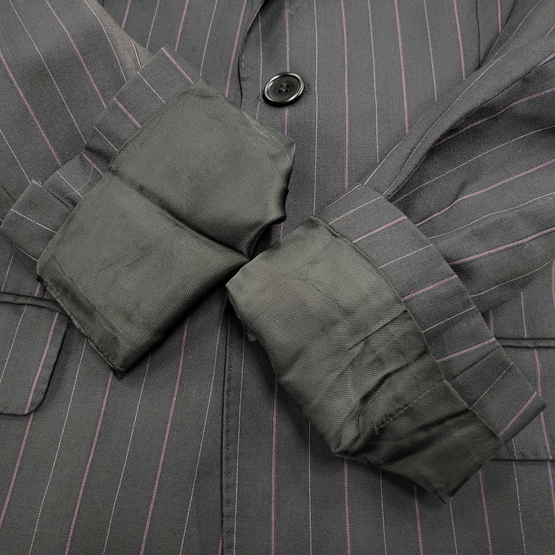 【中古品】【メンズ】 PS PAUL SMITH ピーエス ポールスミス 9552 STRIPE 2B TAILORED JACKET ストライプ ツーボタン テーラード ジャケット アウター 141-260220-cs-15-izu サイズ：38 カラー：ブラック 万代Net店