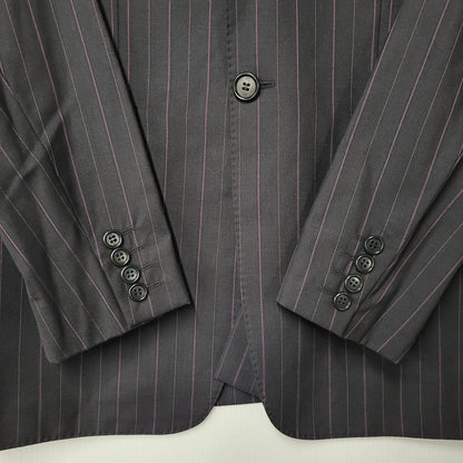 【中古品】【メンズ】 PS PAUL SMITH ピーエス ポールスミス 9552 STRIPE 2B TAILORED JACKET ストライプ ツーボタン テーラード ジャケット アウター 141-260220-cs-15-izu サイズ：38 カラー：ブラック 万代Net店
