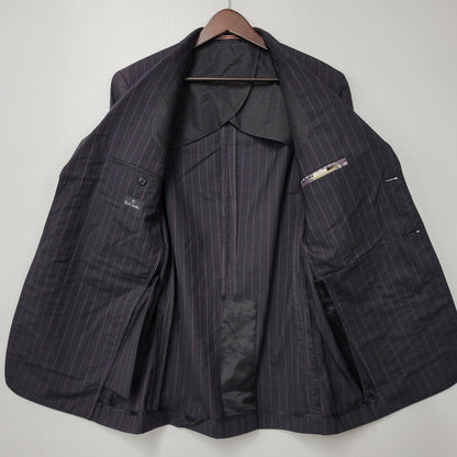 【中古品】【メンズ】 PS PAUL SMITH ピーエス ポールスミス 9552 STRIPE 2B TAILORED JACKET ストライプ ツーボタン テーラード ジャケット アウター 141-260220-cs-15-izu サイズ：38 カラー：ブラック 万代Net店