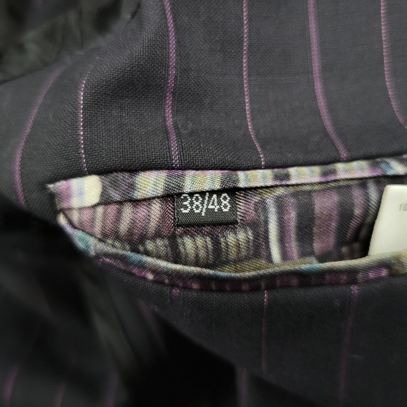 【中古品】【メンズ】 PS PAUL SMITH ピーエス ポールスミス 9552 STRIPE 2B TAILORED JACKET ストライプ ツーボタン テーラード ジャケット アウター 141-260220-cs-15-izu サイズ：38 カラー：ブラック 万代Net店